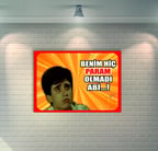 Küçük Emrah Retro Ahşap Poster