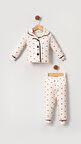 Kalpli Kız Bebek Alt Üst 2'li Pijama Takım- Siyah Beyaz | 3-6 ay