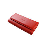 KARALI Kırmızı Deri Kadın Cüzdanı BC456-KI