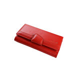 KARALI Kırmızı Deri Kadın Cüzdanı BC476-KI
