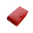 KARALI Kırmızı Deri Kadın Cüzdanı BC477-KI