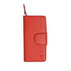 KARALI Kırmızı Deri Kadın Cüzdanı BC486-KI