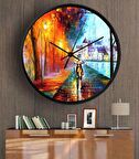 Dekoratif 3D Baskı Yuvarlak Duvar Saati-130