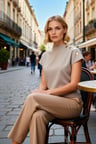 Kadın Bluz Crop Regular Kalıp Dik Yaka Yarasa Kol Soft Touch Örme Kumaş Aksesuar Detaylı Kısa Boy