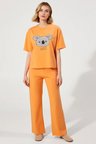 Kadın Bisiklet Yaka Standart Kol Regular Kalıp Pijama Takımı Fonksiyonel Modern %100 Pamuk