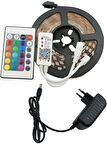 CATA 6W RGB Şerit Led Seti (5 Mt RGB Led 96 Renk + Trafo + Rgb Kumanda) CT-4557