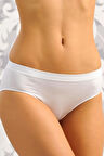 Beyaz Dikişsiz Slip Külot