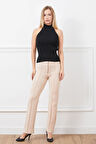 Fermuarlı Çimalı Pantolon