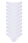 10 adet Süper Eko Set Likralı Kadın Slip Külot Beyaz