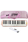 Pastel Renklerde Bez Çantalı 32 Tuşlu Lino Melodika Müzik Aleti