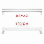 Beyaz Dekoratif Perde Kornişi Alüminyum Dekoratif Ray Modern Rustik 