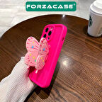 Forzacase Samsung Galaxy A35 ile uyumlu Butterfly Serisi 3D Kelebek Figür Tasarımlı Silikon Kılıf
