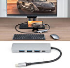 5in1 Type-c to USB Hub 5 Port Çoklayıcı Laptop Macbook Air için Uyumlu Çoğaltıcı USB 3.0/HDMI/TYPE-C