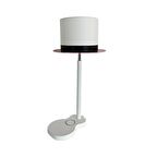 Gitar Tasarım Beyaz Pembe Metal Abajur