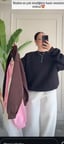 KADIN BİSİKLET YAKA OVERSİZE DÜŞÜK OMYZ BASIC SWEATSHİRT