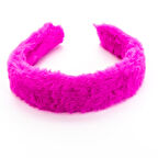 Biem Düz Peluş Taç Fuşya