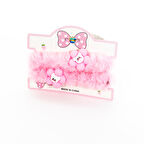 Biem Peluş İkili Çiçekli Simit Toka Açık Pembe