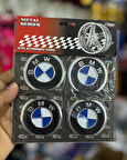 Universal Araç Uyumlu, Bmw Jant Göbeği Arması, Sticker 4'lü Set 60mm