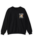 Baskılı Unisex, Sıfır Yaka Regular Sweatshirt