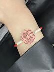 Kırmızı Sonsuzluk Gümüş Kazaziye Bileklik