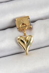 316L Çelik Sallantılı Kalp Model Gold Renk Nomination Charm