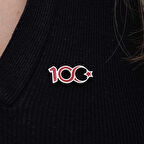 Gümüş Ay Yıldız 100.Yıl Rozet