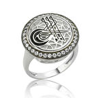 Gümüş Tuğralı Kadın Yüzük