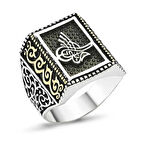 Gümüş Tuğralı Erkek Yüzük