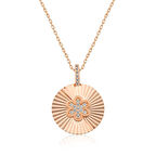 Gümüş Rose Fırfırlı Çiçek Kadın Kolye