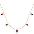 Gümüş Rose Uğur Böceği Şans Kadın Kolye