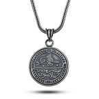 Gümüş Arapça Selamün Aleyküm Yazılı Cevşen Kolye