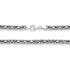 Gümüş Kral Zincir - 3 mm Köşeli