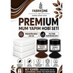 Premium Mum Yapım Hobi Seti - Parafin Wax 250 gr - 2'li Toz Mum Boyası Seti - Kahverengi, Siyah BKFABPW2502KHS