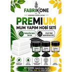 Premium Mum Yapım Hobi Seti - Parafin Wax 250 gr - 3'lü Toz Mum Boyası Seti - Yeşil, Siyah, Sarı BKFABPW2503YSSR