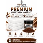 Premium Mum Yapım Hobi Seti - Parafin Wax 500 gr - Tekli Toz Mum Boyası - Kahverengi BKFABPW5001KH