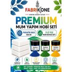 Premium Mum Yapım Hobi Seti - Parafin Wax 500 gr - 3'lü Toz Mum Boyası Seti - Mavi, Yeşil, Sarı BKFABPW5003MYSR
