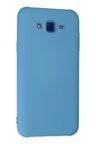 Newface Samsung Galaxy J7 Kılıf Nano içi Kadife Silikon - Mavi