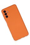 Newface Samsung Galaxy A24 4G Kılıf Nano içi Kadife Silikon - Turuncu
