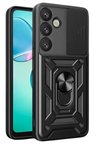 Newface Samsung Galaxy S25 Kılıf Pars Lens Yüzüklü Silikon - Siyah