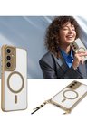 Newface Samsung Galaxy S23 Plus Kılıf Enka Magsafe Silikon Kılıf - Lacivert