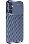 Newface Samsung Galaxy A56 Kılıf Auto Focus Karbon Kapak - Lacivert