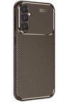 Newface Samsung Galaxy A26 Kılıf Auto Focus Karbon Kapak - Kahverengi