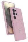 Newface Samsung Galaxy S24 Ultra Regal Magsafe Standlı Kapak - Açık Pembe