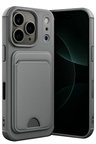 Newface Apple iPhone 17 Pro Kelvin Kartvizitli Silikon - Gri