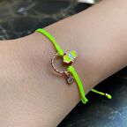 Gümüş Neon Renkli Fatma Ana Eli Bileklik