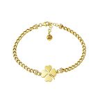 Yonca Taşlı Altın Bileklik