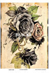 Lineart Pirinç Dekopaj Rice Paper BLACK2