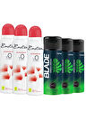 Green Dream Erkek Deodorant 3x150 ml & Emotion Romance Kadın Deodorant 3x150 Ml
