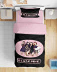 Black Pink 3D Dijital Baskılı Tek Kişilik Nevresim Takımı Genç Odası