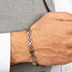 BlackCraft 925 Ayar Gümüş Oksitli Erkek Bileklik (BC-796DF1)